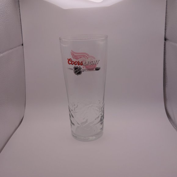 NHL Detroit Red Wings Coors Light Fiere LNH Partenaire Beer Glass - Picture 2 of 11